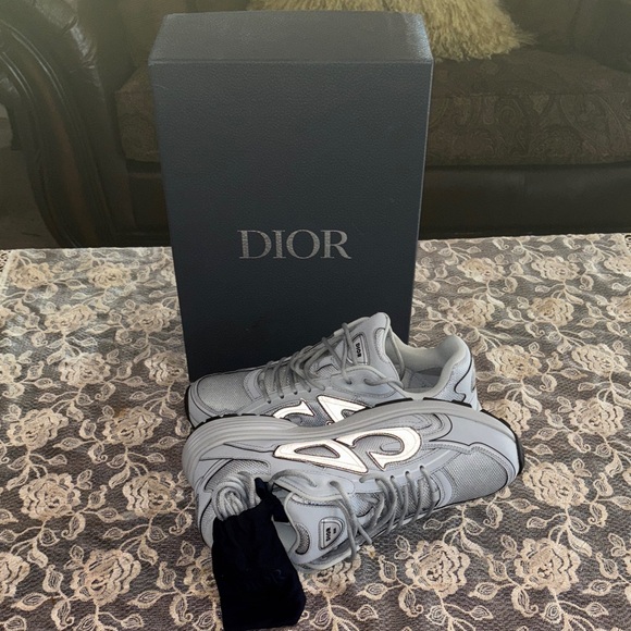 Dior Elegant Gray Sneakers - Picture 1 of 16
